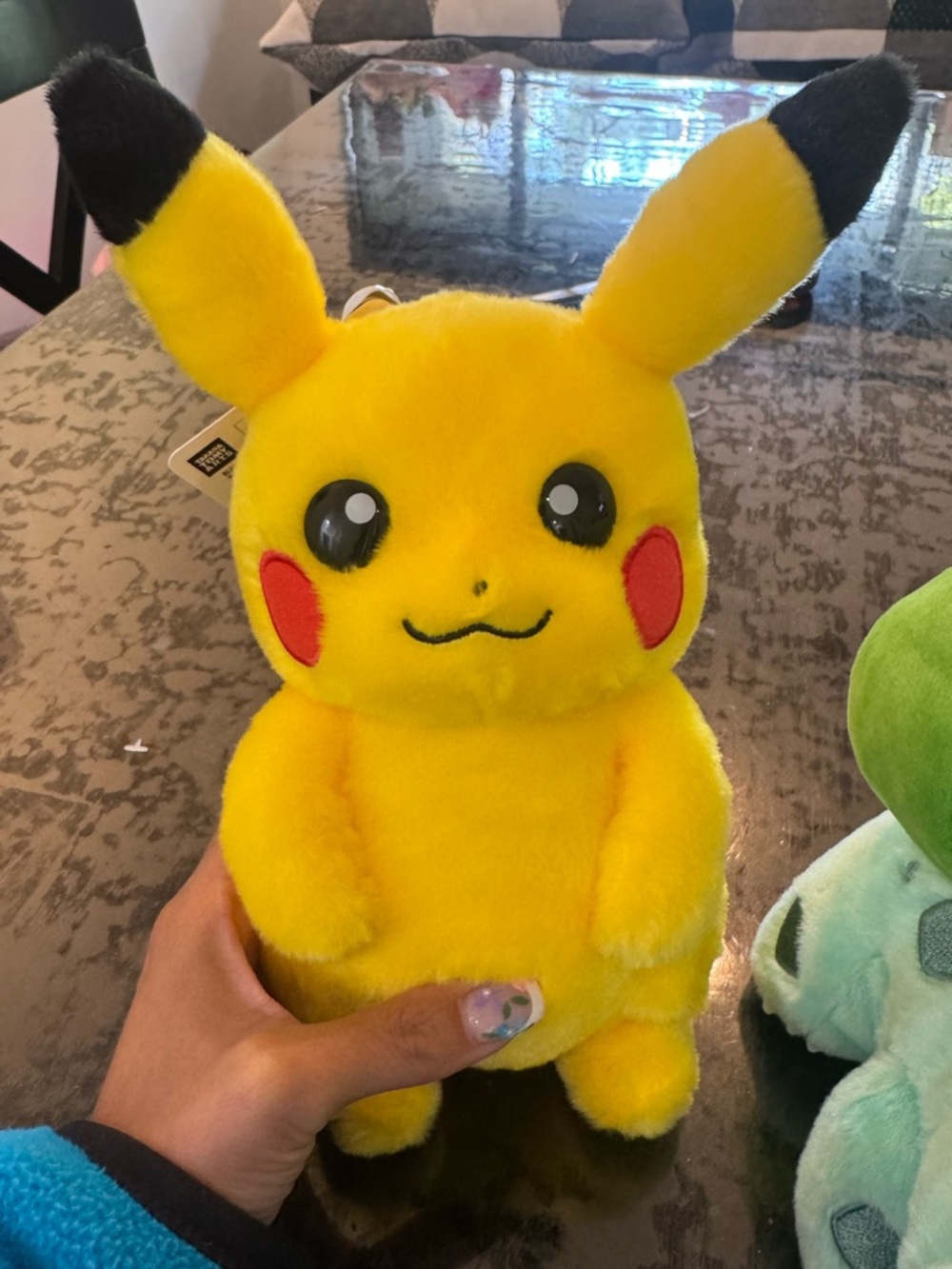 Pokemon Pikachu Yellow Plush with Black Ear Tips and Red Cheeks
